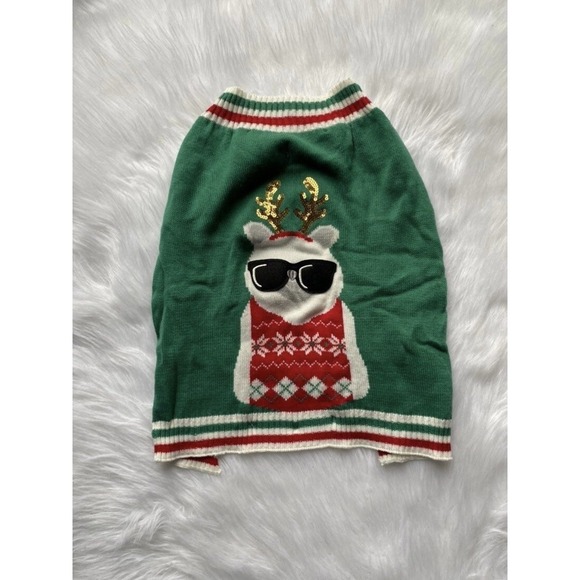 Holiday Time Other - Holiday Time‎ Dog Sweater Size Medium Cool Christmas Deer Pet Clothes
